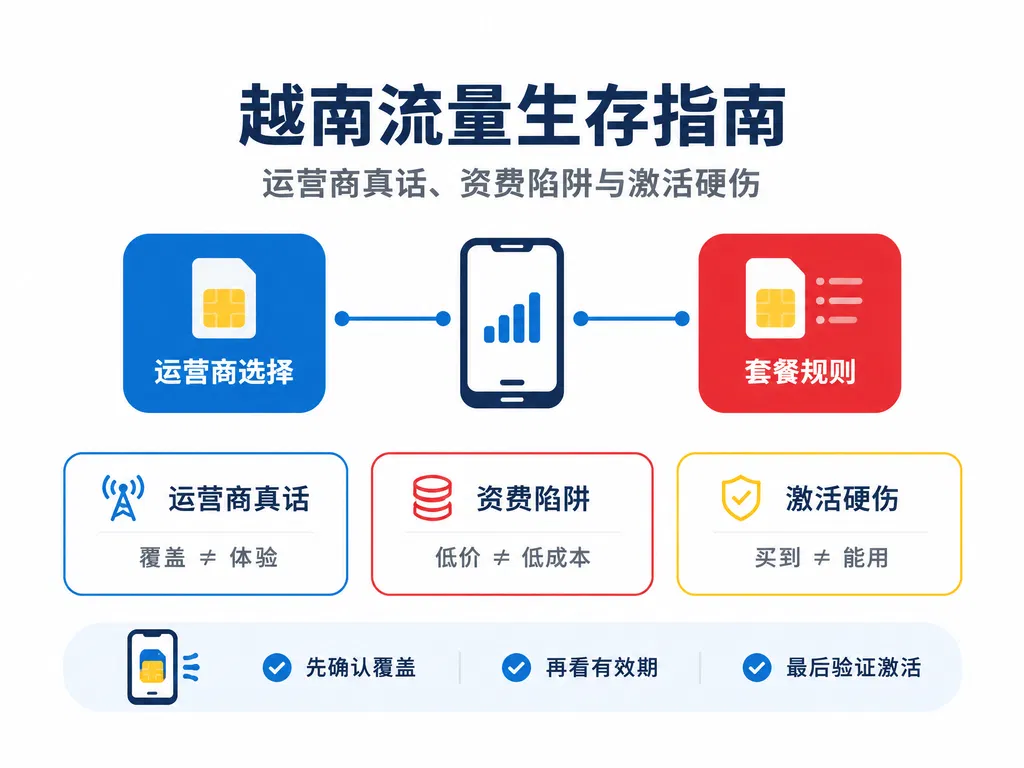 越南流量生存指南：运营商真话、资费陷阱与激活硬伤