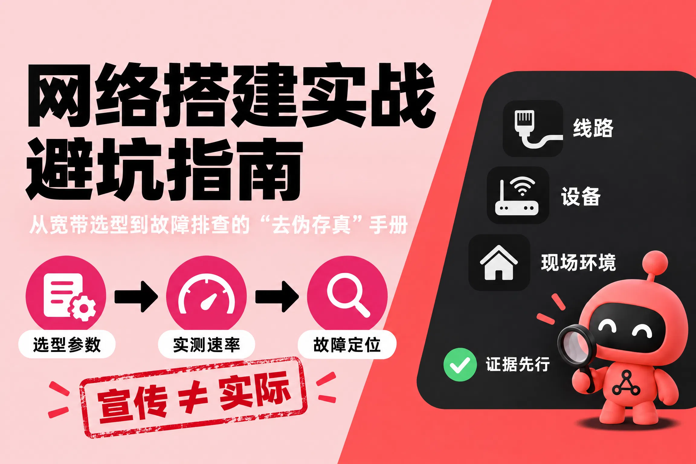 网络搭建实战避坑指南：从宽带选型到故障排查的“去伪存真”手册